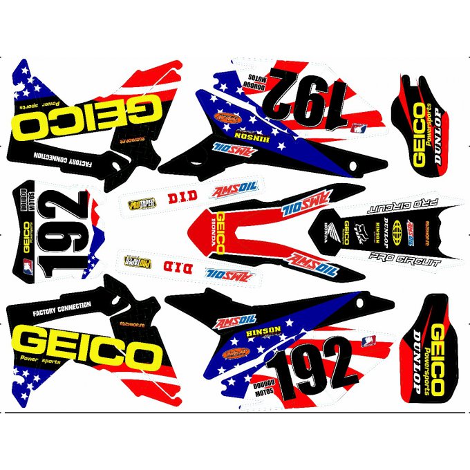 Kit déco Semi-perso Honda CRF 250 / 450 - 2013-17