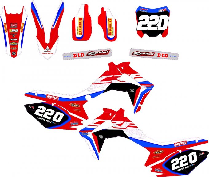 KIT DECO - HONDA CRF - HRC - AUTOCOLLANT - RD2SHOP -