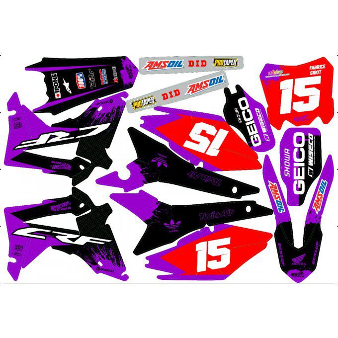 Kit déco Semi-perso Honda CRF 250 / 450 - 2005-13