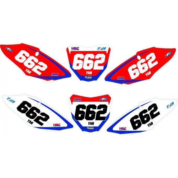 Fond de plaque 100% Perso hrc honda crf