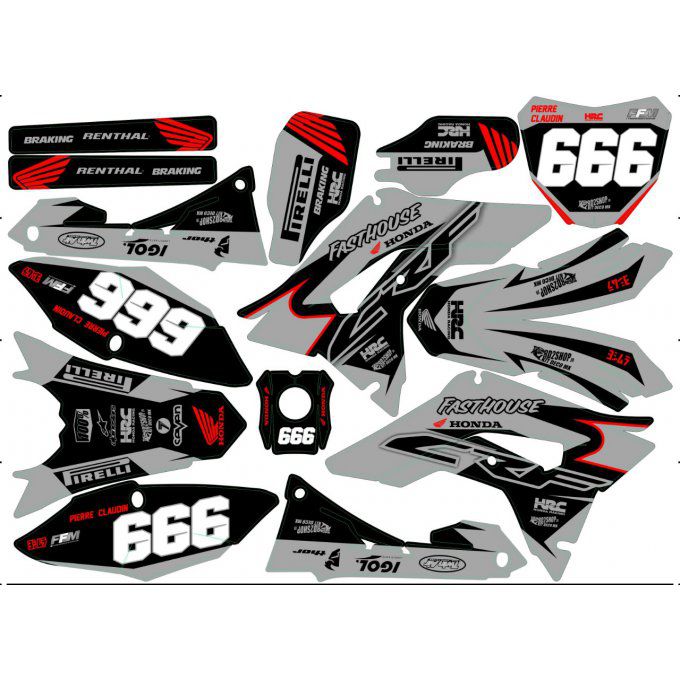 Kit déco Semi-perso Honda CRF 250 / 450 - 2013-19