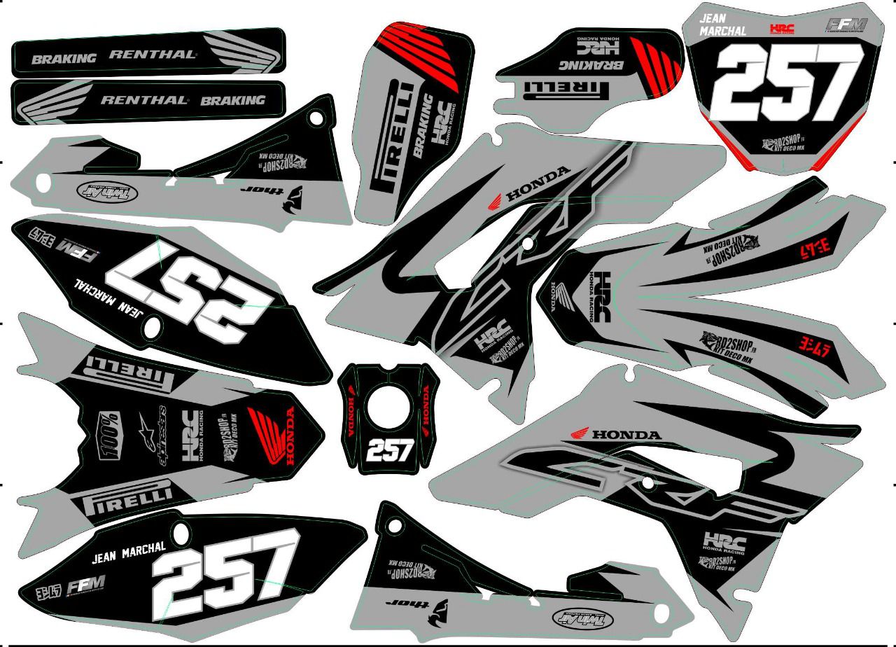 Kit déco Semi-perso Honda CRF 250 / 450 - 2005-13