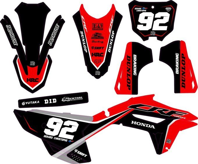 CRF 450 2021-2022 - CRF 250 2022 - 2023 - kit - deco - graphics -rd2