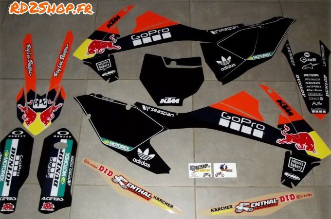 pack deco selle ktm gopro 2016 2017 2018 - kit deco selle gopro redbull sxf 2018 - kit deco selle go