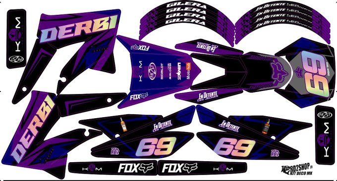 Derbi - Xtrem -SM 50 -2011-2012 - 2013 - 2014 - 2015 - 2016 - graphics - stickers - deco - kit - voc