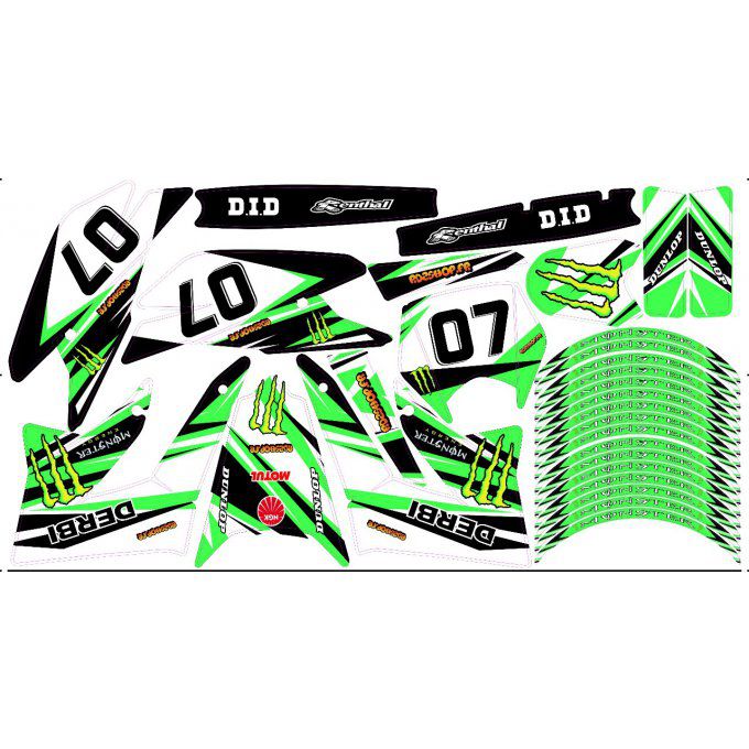 Kit Déco Perso 50 à boites DERBI / SHERCO / GILERA drd smt senda