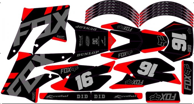 kit deco - derbi - gilera - 50 - 80 - 70 - st - rcr - xtrem - drd - senda - fox - rouge - rd2shop -