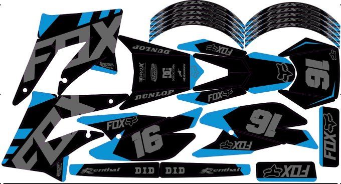 kit deco perso derbi - kit deco fox derbi - kit deco perso gilera - 