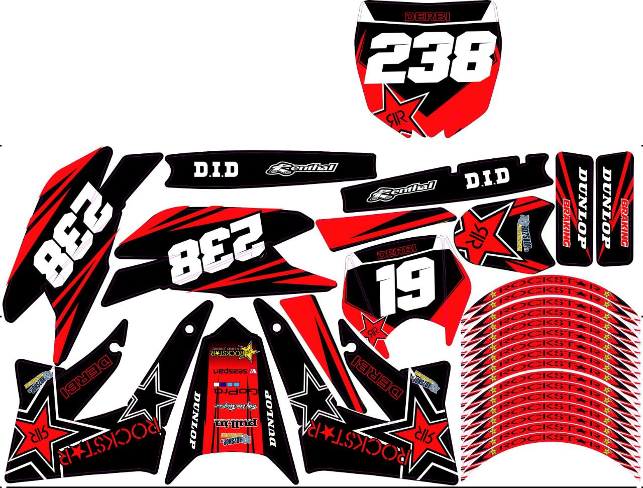 Kit Déco Perso 50 à boites DERBI / SHERCO / GILERA / RIEJU - Rd2shop