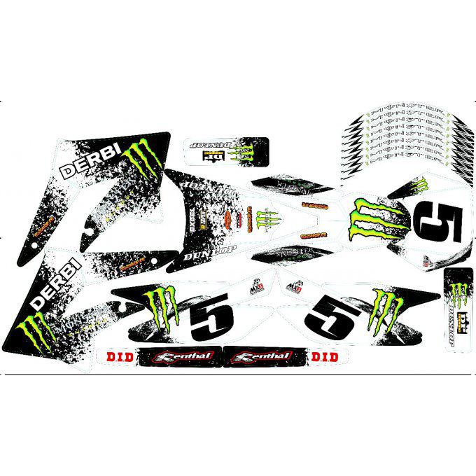 kit deco autocollants derbi drd senda xtrem / gilera smt rcr / sherco 