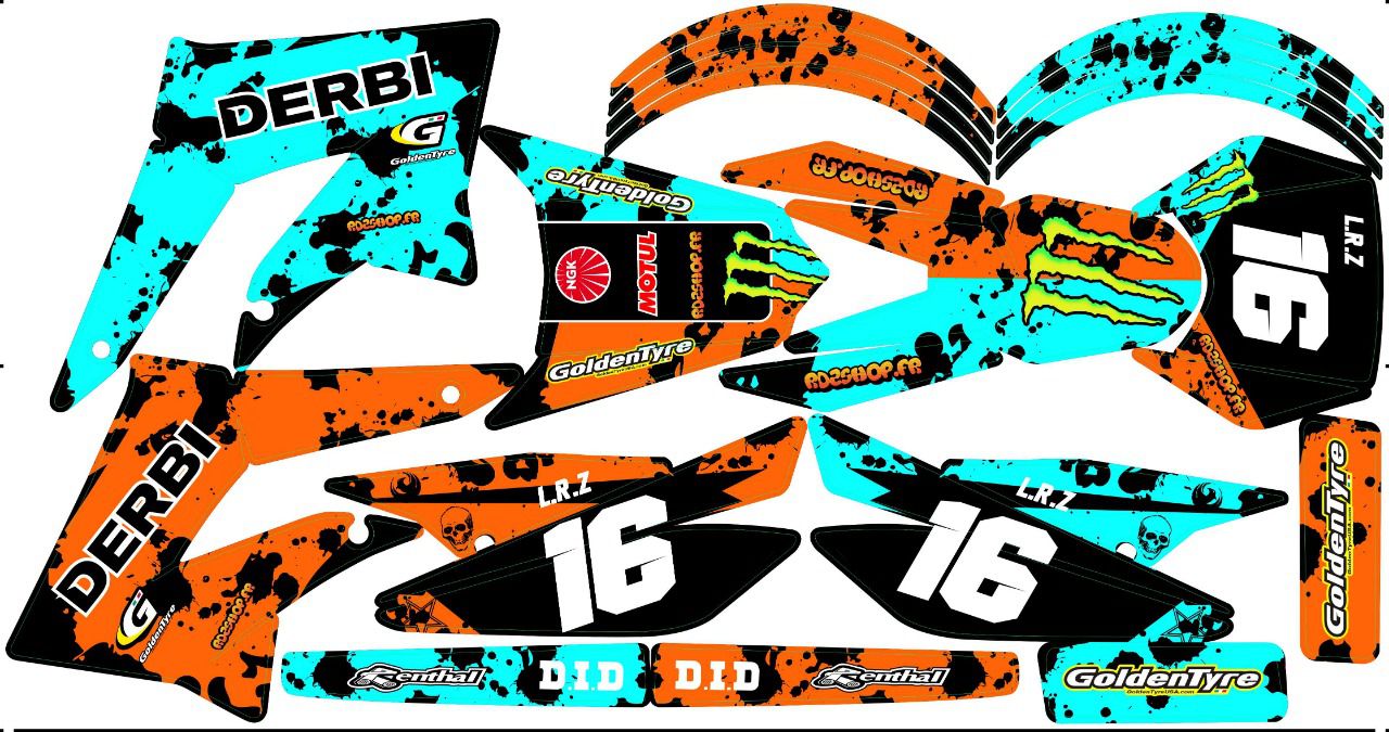 Kit Déco Perso 50 à boites DERBI / SHERCO / GILERA / RIEJU - Rd2shop