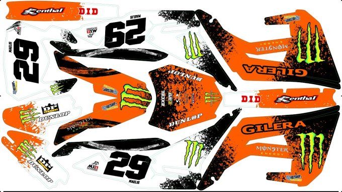 Kit Déco Perso 50 à boites DERBI / SHERCO / GILERA / RIEJU