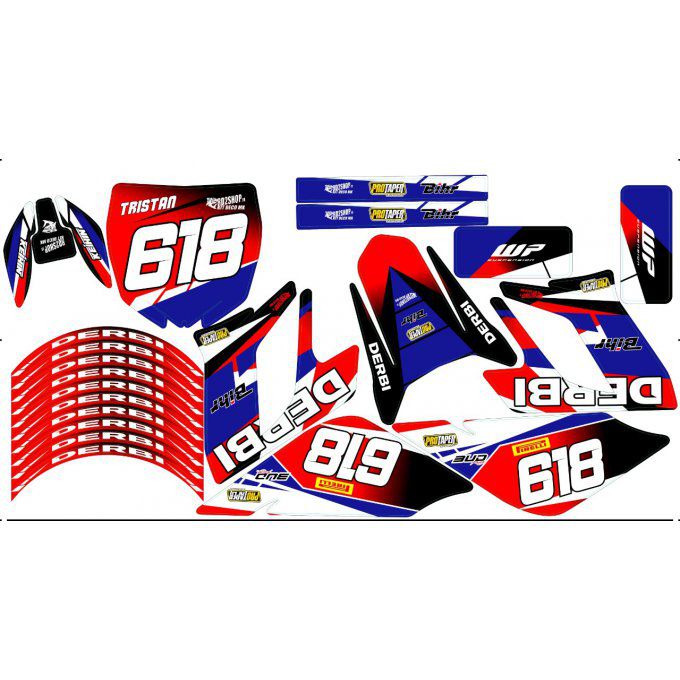 Kit Déco Perso 50 à boites DERBI / SHERCO 