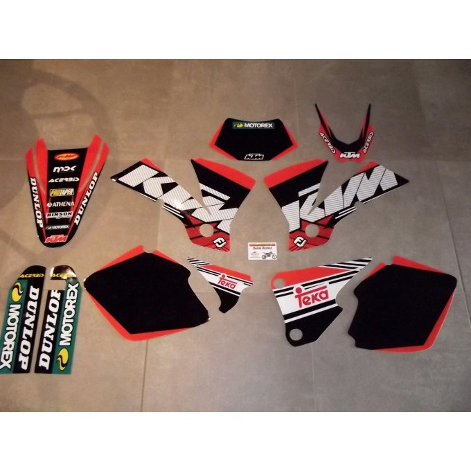 Kit déco autocollants stickers Complet KTM EXC  ( 2003 )  125 / 200 / 250 / 300 / 400 / 450 / 525