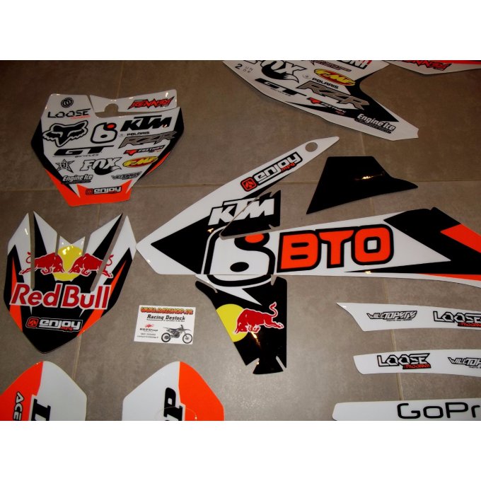 Kit déco Complet fluo  KTM SX / SXF ( 2016 à 2018) EXC ( 17 à 19 )