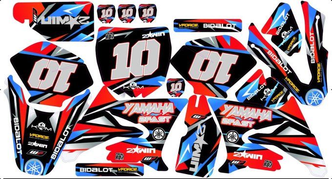 DT 50 X - KIT DECO - GRAPHICS - DERBI - SHERCO - RIEJU MRT -