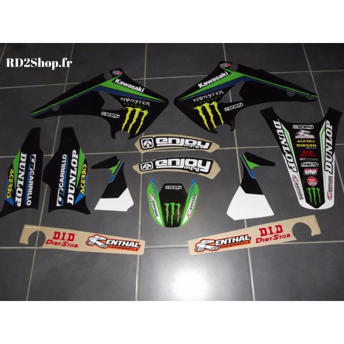 Kit déco KAWASAKI  KX 125 / 250 ( 2003 à 2012 ) MONSTER