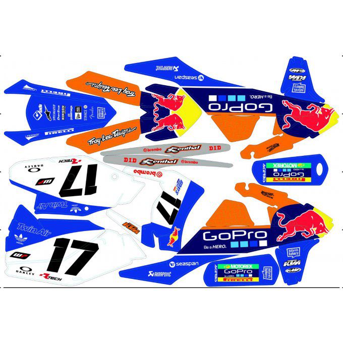 kit deco gopro redbull ktm 2019 / 2020 / 2021 / 2022