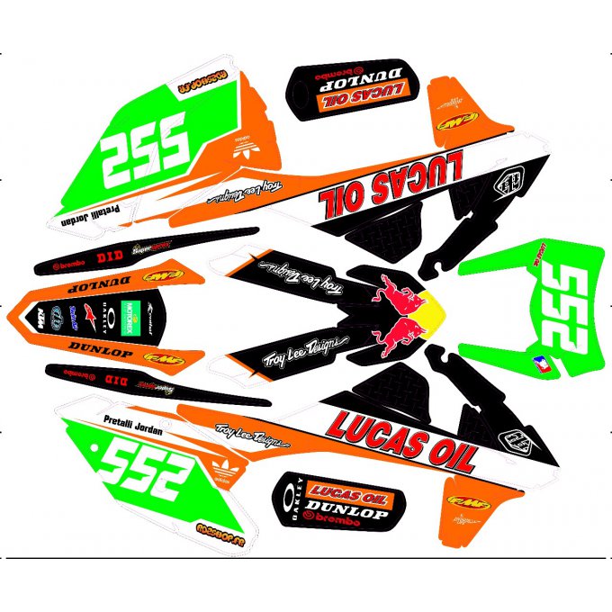 Kit déco Semi-perso KTM SX / SXF /  EXC / XCF ( 2011/ 2012 / 2013 / 2014 / 2015 / 2016 / 2017 / 2018