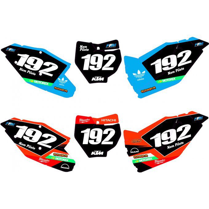 Fond de plaque 100% Perso ktm sx - sxf  - 125-  250 - 350  - 450