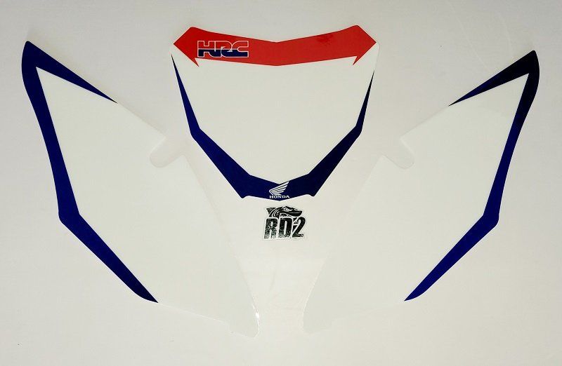 Fond de plaque CRF 250 ( 2018>2021 ) / 450 ( 2017 - 2020 )  BLANC - 