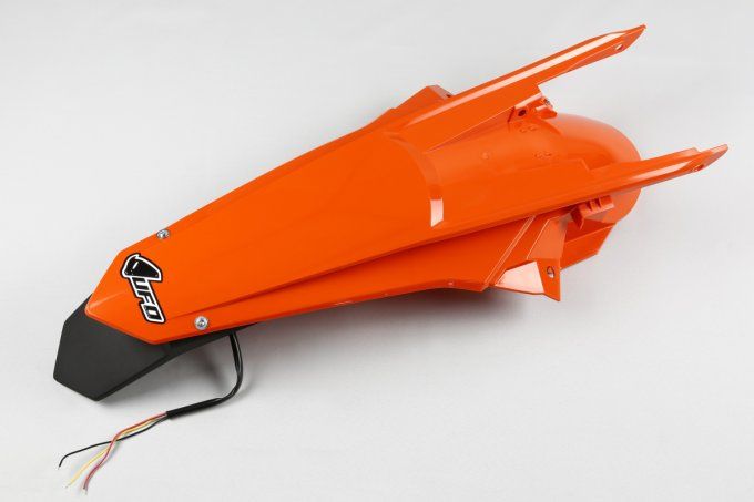 garde boue - arriere - feu led - enduro - ktm exc- excf - 2017 - 2018 - 2019 - rear-fender-orange