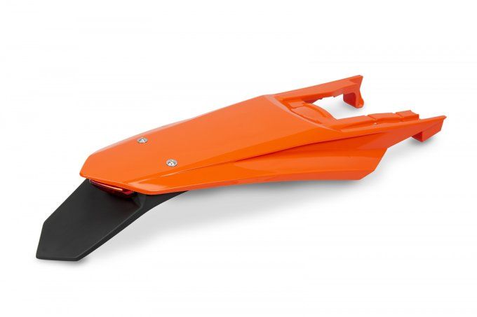 garde boue - arriere - feu led - enduro - ktm exc- excf - 2024 - 2025 - rear-fender-orange