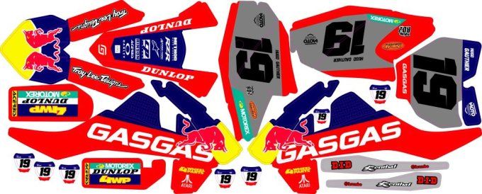 GAS GAS MC 65 - 2021- 2022 - 2023 - 2024 - redbull-kit deco - graphics