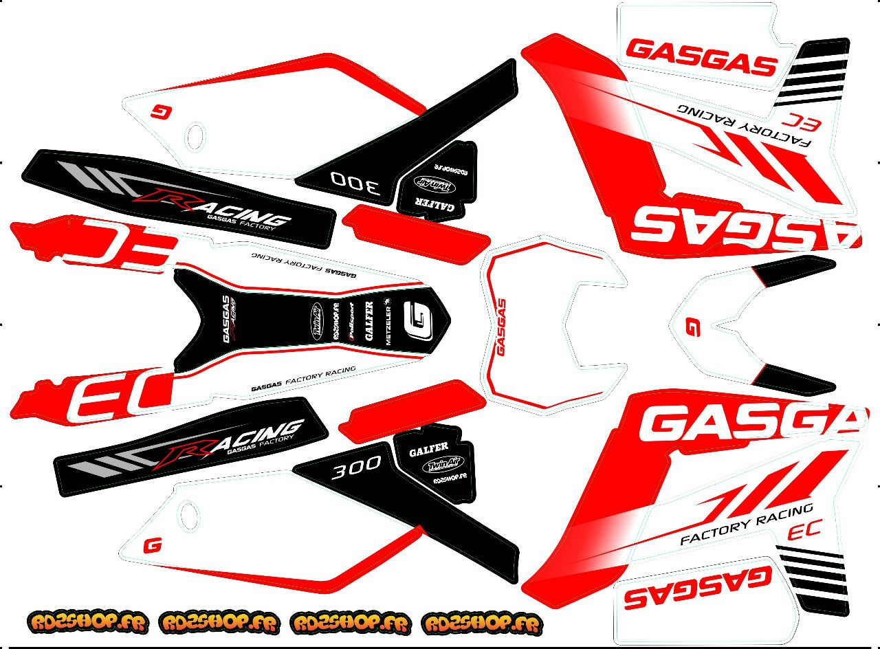 Kit Déco Semi-Perso GASGAS ec ( 2005 à 2016 )