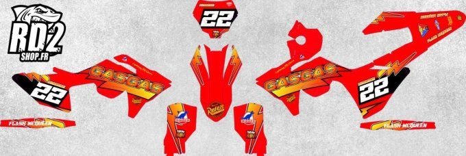 gasgas - kit deco - flash mc queen - mcqueen - graphics - ec - ecf - mc - mcf - 2024 - 2025 -
