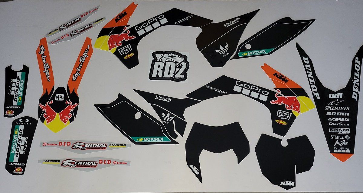 Kit déco GOPRO KTM SX / SXF / EXC ( 2013 à 2016 )  -