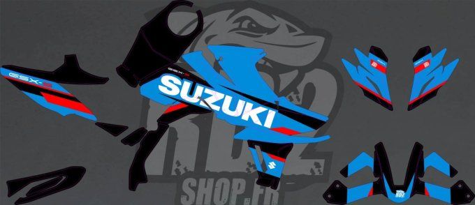 GSX-8S - 2023-2024 - 2025 - 2026 - suzuki - stickers - kit deco - bleu - autocollants -