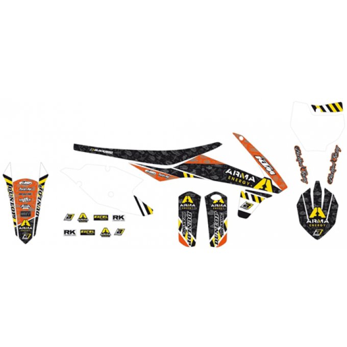 Kit déco + Housse Selle KTM SX / SXF / EXC ( 2016 à 2017)