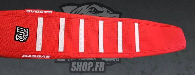 housse - de - selle - gasgas - ec - ecf - mc - mcf - 2021 - 2022 - 2023 -rouge -blanc- seat mx - cov