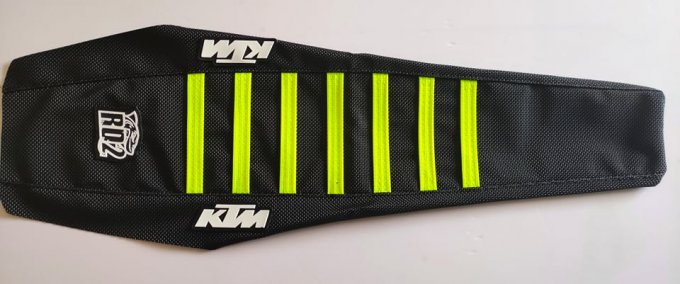housse de selle , rd2parts , ktm , 85 , 125 , 250 , 350 , 450 , sx , sxf , exc , tpi , noir et jaune