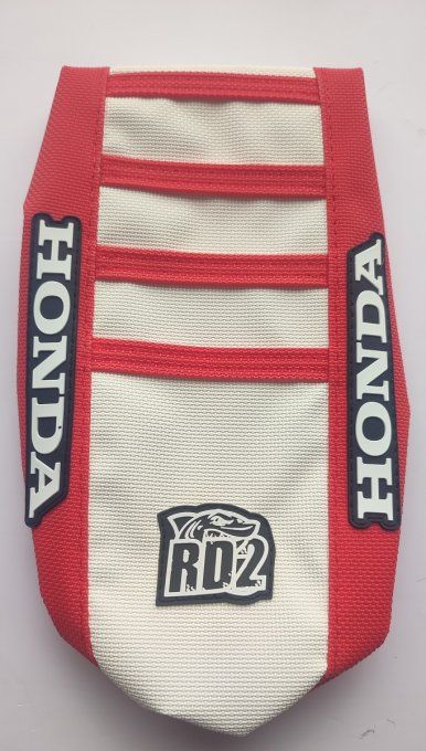 HOUSSE DE SELLE - rd2 - honda crf 250 , crf 450 , rouge , blanc , 2021 , 2022 , 2023 , 2024