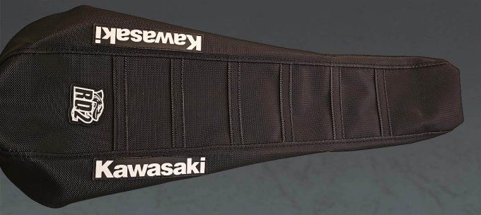 housse de selle - seat - mx - cover - kawasaki - kx85 - kx - 85 - noir - black -