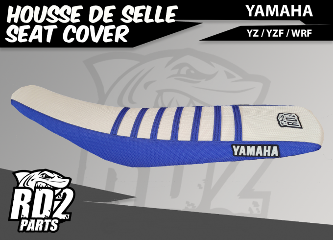 housse de selle -  seat cover - yamaha - bleu - blanc - rd2parts - yz - - 125  - 250 - - rd2shop