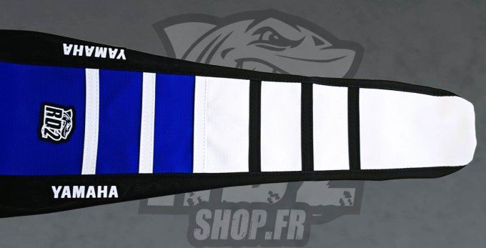 housse - selle - bicolor - yamaha -yz - 125 - 250 - 2002 - 2021 - seat cover -  mx - bleu - blanc - 