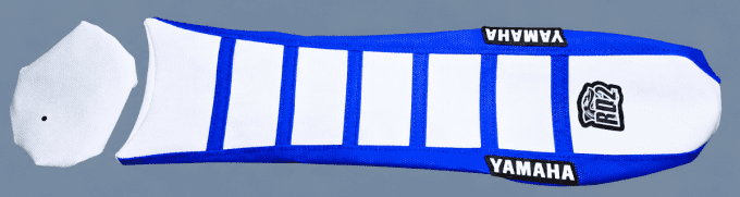housse-selle-blanche-BLEU-seat-mx-yzf-250-450-2023-2024-2025-2026-2027- seat - cover - mx -