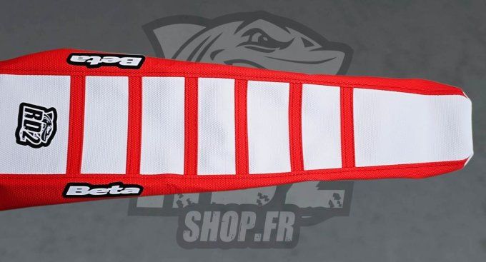 housse - selle - seat cover - beta- rr - sm - track - 50 - blanc - rouge - rd2 -2011-2020