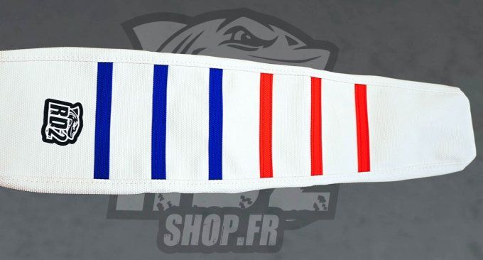 housse - selle - seat cover - mrt - rieju - mrt pro - trophy - bleu - blanc - rouge - rd2 -