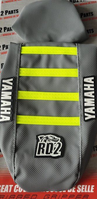 Housse - de - selle - seat - covers _ gris nardo - jaune fluo - neon yellow - yamaha - yzf - 250 - 4