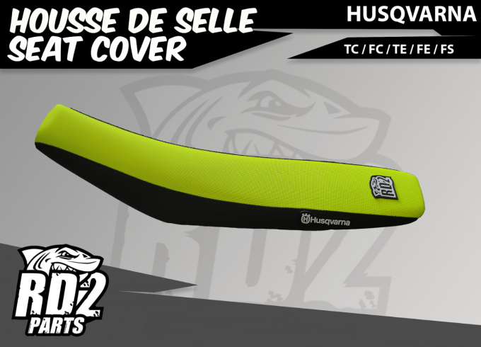 housse de selle - rd2  - husqvarna - jaune fluo - tc - fc - fs - fe - te - 2019 - 2020 - 2021 - 2022