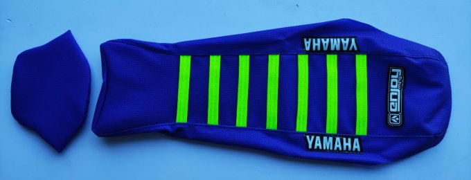 housse de selle - yzf - yamaha - 250 - 450 - jaune fluo - bleu - 2019- 2020 - 2021 - 2022