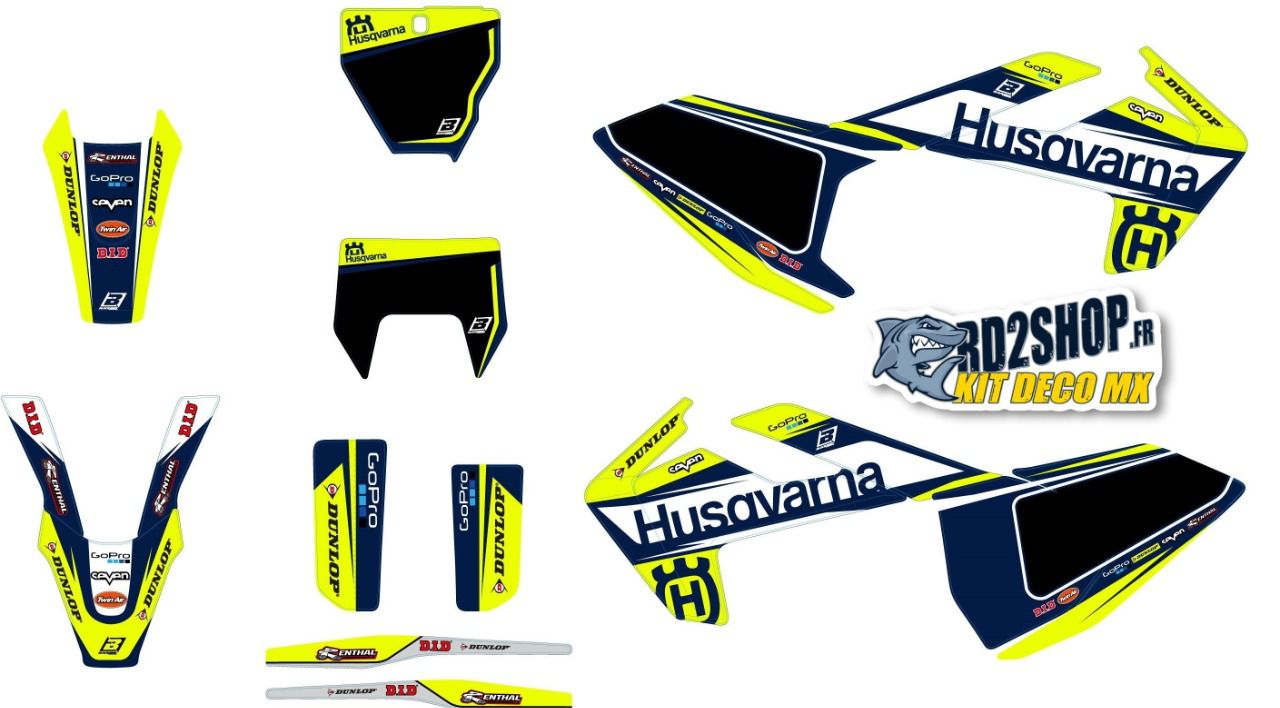Kit Déco HUSQVARNA TC / FC ( 2016 à 2018 ) + TE / FE : ( 17 - 2019 )