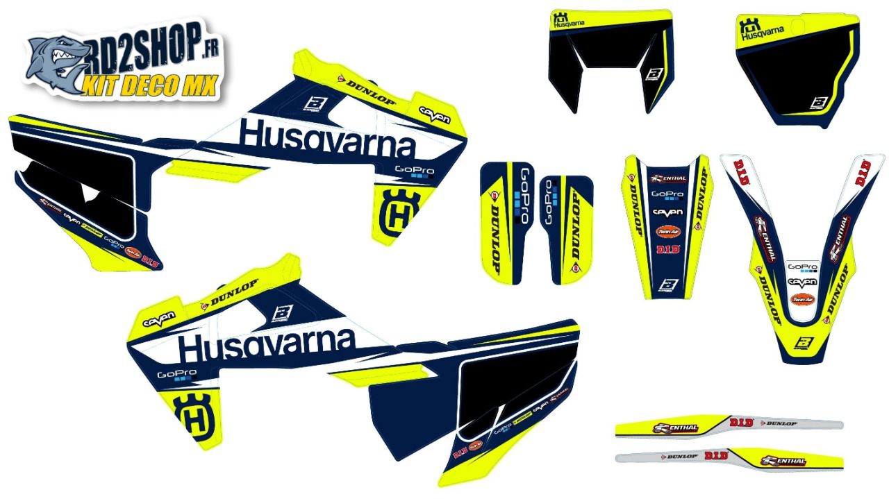 Kit Déco  HUSQVARNA TC / FC / FS ( 2019 / 2022 ) + TE - FE 2020 - 2022