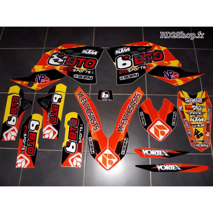 Kit déco KTM / EXC / SX / SXF / XC ( 07 à 11 ) 125  / 150 /  250 / 300 / 350 / 450 