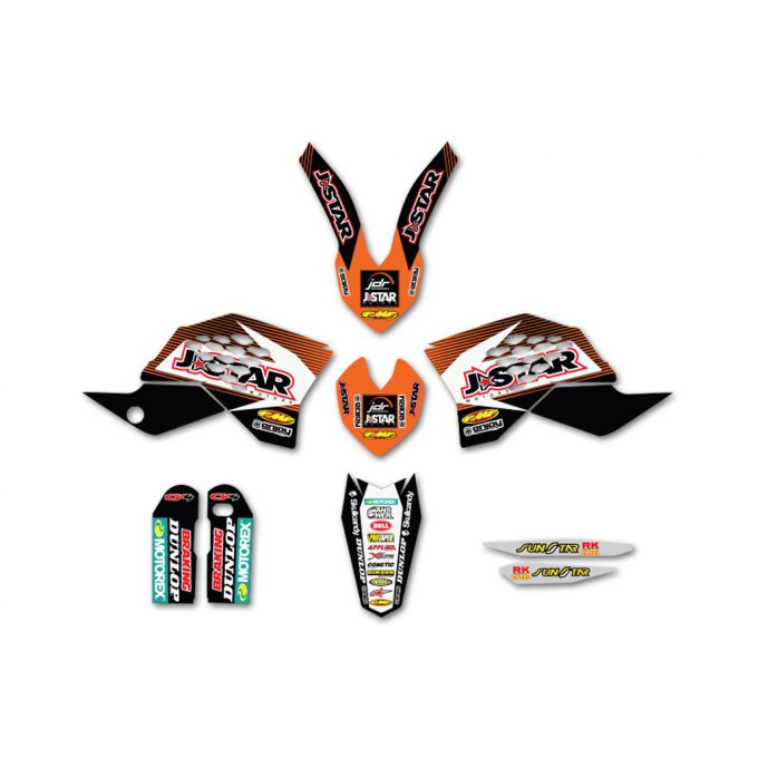 Kit déco KTM / EXC / SX / SXF / XC ( 2007 / 2008 / 2009 / 2010 / 2011 ) 125 ,150 , 200 , 250 , 300 ,