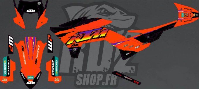 kit deco - 125 - 390 - SMC R - 690 - ktm - 2025-2026 - 2027 - orange - stickers -autocollants -